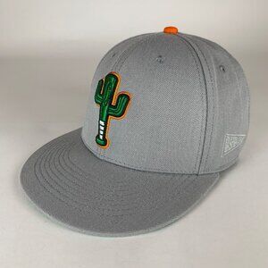 Baseballism Mens Gray Spring Training Fitted Hat Mens 7 1/8